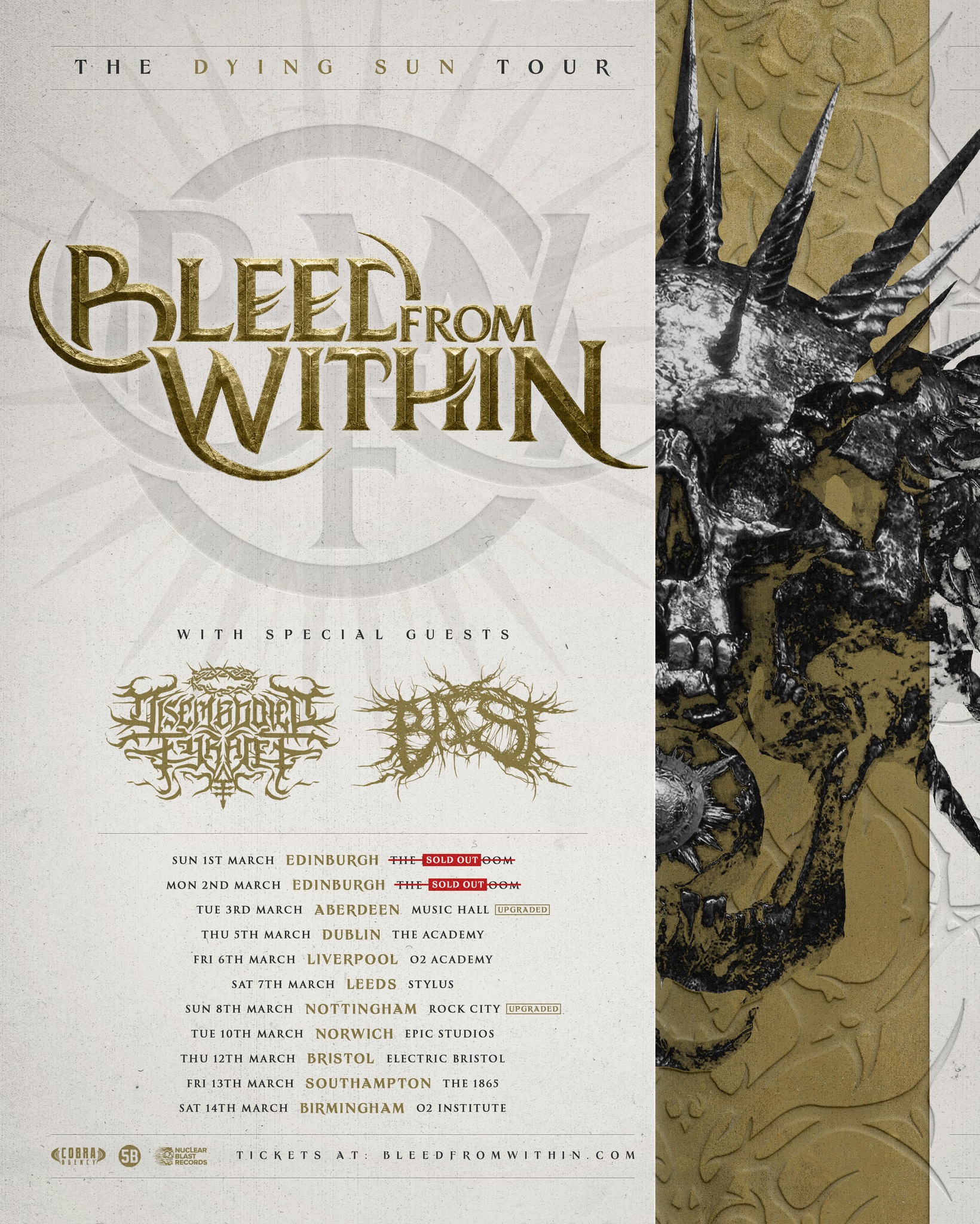 Bleed From Within The Zenith Tour Poster 2026